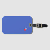 Fügen Sie Ihr Initial Royal Blue hinzu   Gepäckanhänger (Vorderseite (Horizontal))