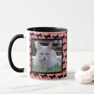 Fügen Sie Ihr Katzenfoto und den Namen der Katze K Tasse