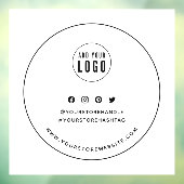 Fügen Sie Ihr Logo als Black Border Social Media-B Fensteraufkleber (Blatt 3)