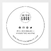Fügen Sie Ihr Logo als Black Border Social Media-B Fensteraufkleber (Blatt)