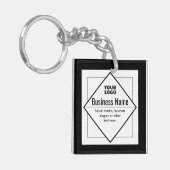 Fügen Sie Ihr Logo anpassbare Vorlage hinzu Schlüsselanhänger (Vorderseite links)