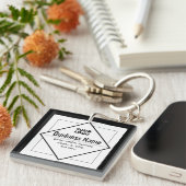 Fügen Sie Ihr Logo anpassbare Vorlage hinzu Schlüsselanhänger (Vorderseite rechts)