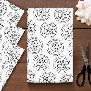 Fügen Sie Ihr Logo Business Corporate Modern Minim Geschenkpapier Set