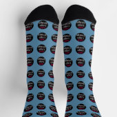 Fügen Sie Ihr Logo Business Promo Custom Dusty Blu Socken (Oben)