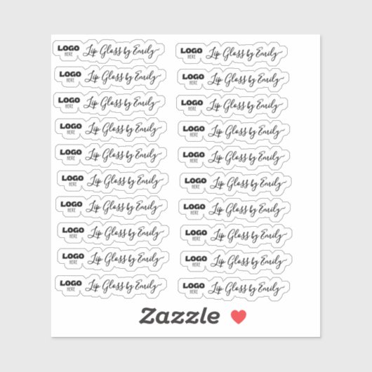 Fügen Sie Ihr Logo Clear Lip Gloss Tube Label hinz (Blatt)