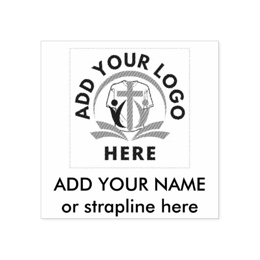 FÜGEN SIE IHR LOGO Custom Company Church HINZU Gummistempel (Prägung)