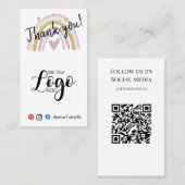 FÜGEN SIE IHR LOGO danke, dass Sie einfügen Karte  (Vorne/Hinten)