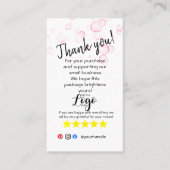 Fügen Sie Ihr LOGO danken, dass Sie einfügen Karte (Vorderseite)