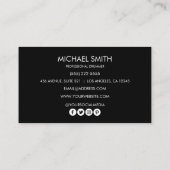 Fügen Sie Ihr Logo Drums Heartbeat Drummer hinzu Visitenkarte (Rückseite)