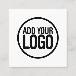 Fügen Sie Ihr Logo ein Einfaches Minimalistisches  Quadratische Visitenkarte