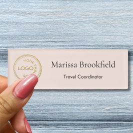 Fügen Sie Ihr Logo Einfache Name des Mitarbeiters  Namenschild