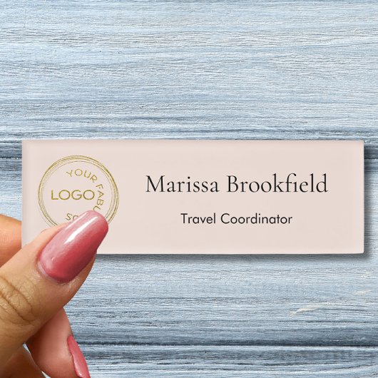 Fügen Sie Ihr Logo Einfache Name des Mitarbeiters  Namenschild