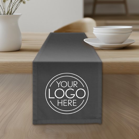 Fügen Sie Ihr Logo-Geschäft Minimalistisch hinzu - Kurzer Tischläufer