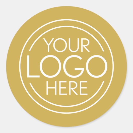 Fügen Sie Ihr Logo-Geschäft Minimalistisch hinzu - Runder Aufkleber (Vorderseite)