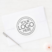 Fügen Sie Ihr Logo-Geschäft Minimalistisch hinzu - Runder Aufkleber (Umschlag)