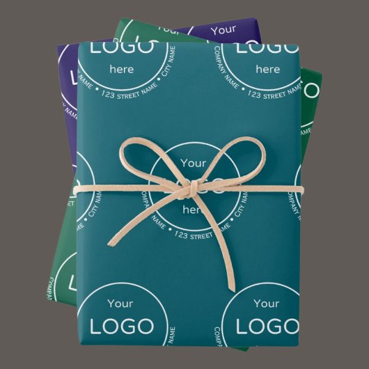 Fügen Sie Ihr Logo Geschenk Wrapping Paper Set 3 Geschenkpapier Set