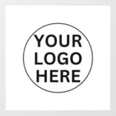 Fügen Sie Ihr Logo hier Beruflich Schwarz und Weiß Fensteraufkleber (Blatt)