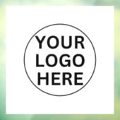 Fügen Sie Ihr Logo hier Beruflich Schwarz und Weiß Fensteraufkleber (Blatt 3)