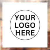 Fügen Sie Ihr Logo hier Beruflich Schwarz und Weiß Fensteraufkleber (Blatt 2)