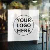 Fügen Sie Ihr Logo hier Beruflich Schwarz und Weiß Fensteraufkleber