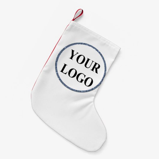 FÜGEN SIE IHR LOGO HIER HINZU KLEINER WEIHNACHTSSTRUMPF (Vorderansicht (hängend))