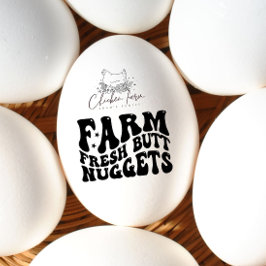 Fügen Sie Ihr Logo Hintern nugget egg Briefmarke Gummistempel