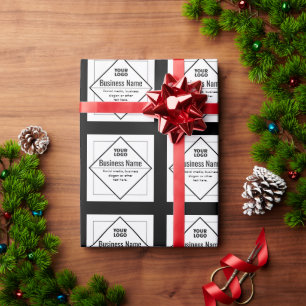 Fügen Sie Ihr Logo hinzu Anpassbare Vorlage Geschenkpapier