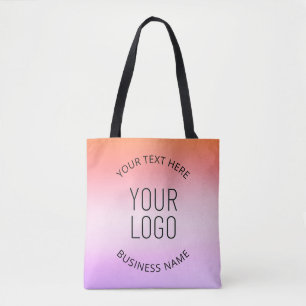 Fügen Sie Ihr Logo hinzu Farbige Sonnenuntergang Tasche