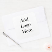 Fügen Sie Ihr Logo hinzu Quadratischer Aufkleber (Umschlag)