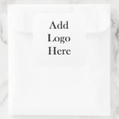 Fügen Sie Ihr Logo hinzu Quadratischer Aufkleber (Tasche)