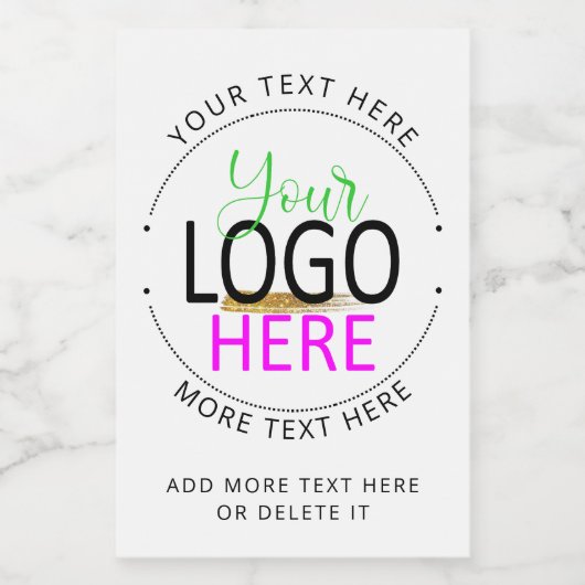 Fügen Sie Ihr Logo hinzu und erstellen Sie Ihr eig Lebensmitteletikett (Einzelnes Label)