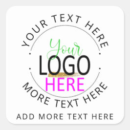 Fügen Sie Ihr Logo hinzu und erstellen Sie Ihr eig Quadratischer Aufkleber
