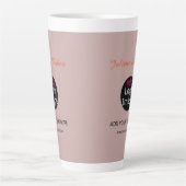 Fügen Sie Ihr Logo Hochzeit Dusty Rose Hue Art Milchtasse (Vorderseite)
