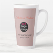 Fügen Sie Ihr Logo Hochzeit Dusty Rose Hue Art Milchtasse (Rechts)