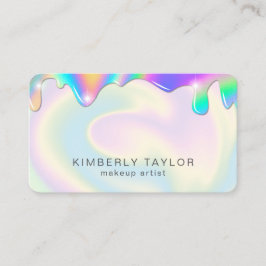 Fügen Sie Ihr Logo holografisch modernen Make-up m Visitenkarte