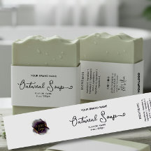 Fügen Sie Ihr Logo Homemade Soap Bauchband-Label h