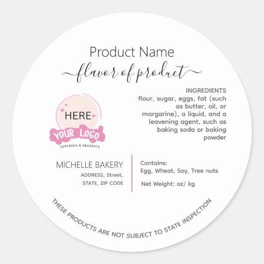 Fügen Sie Ihr Logo-Hütte-Label hinzu Runder Aufkleber (Vorderseite)