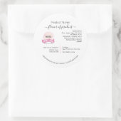 Fügen Sie Ihr Logo-Hütte-Label hinzu Runder Aufkleber (Tasche)