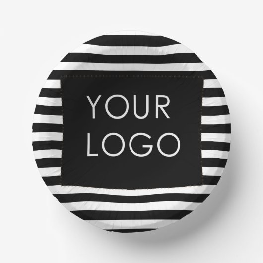 Fügen Sie Ihr Logo individuell anpassbarer schwarz Pappteller (Vorderseite)