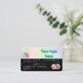 Fügen Sie Ihr Logo Kreditkarte Black Marble unicor Visitenkarte (Stehend Vorderseite)