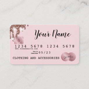 Fügen Sie Ihr Logo Kreditkarte Styling Rose Gold h Visitenkarte