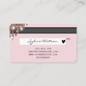 Fügen Sie Ihr Logo Kreditkarte Styling Rose Gold h Visitenkarte (Rückseite)