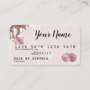 Fügen Sie Ihr Logo Kreditkarte Styling Rose Gold h Visitenkarte