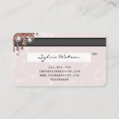 Fügen Sie Ihr Logo Kreditkarte Styling Rose Gold h Visitenkarte (Rückseite)