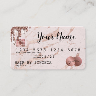 Fügen Sie Ihr Logo Kreditkarte Styling Rose Gold h Visitenkarte