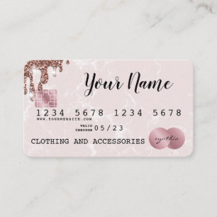 Fügen Sie Ihr Logo Kreditkarte Styling Rose Gold h Visitenkarte