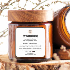 Fügen Sie Ihr Logo-Kronen-Warnschild-Design hinzu Quadratischer Aufkleber