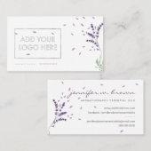 Fügen Sie Ihr Logo Lavender floral Visitenkarte (Vorne/Hinten)