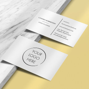 Fügen Sie Ihr Logo Minimalistisch Elegant Einfach Visitenkarte