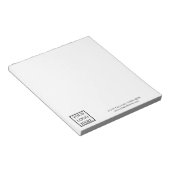 Fügen Sie Ihr Logo Minimalistisch Schwarz und Weiß Notizblock (angewinkelt)